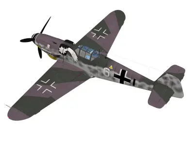 Messerschmitt Bf 109 G6 WGr21 3D model