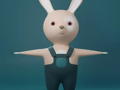 cartoon rabbit 3D model