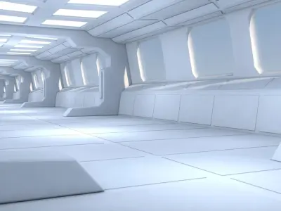 Sci Fi Corridor 3D model 175