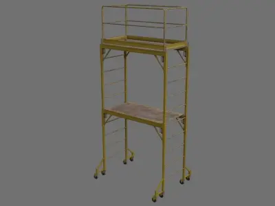 Scaffold 1D Low-poly 3D model