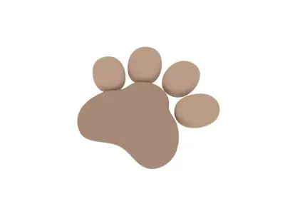 Cats paw Low poly Free low-poly 3D model