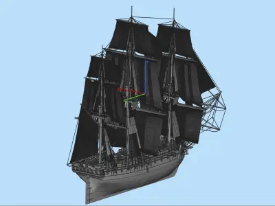 Hermione sailing 3D model
