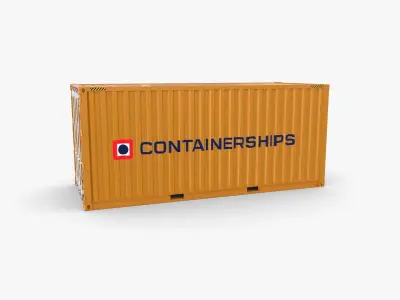 20ft Shipping Container Containerships 3D model