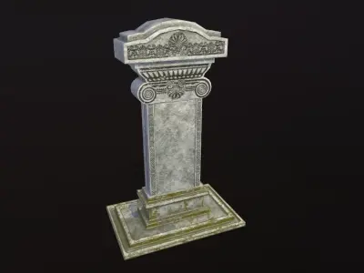 Tombstone - PBR Game Ready stone monument Low-poly 3D model