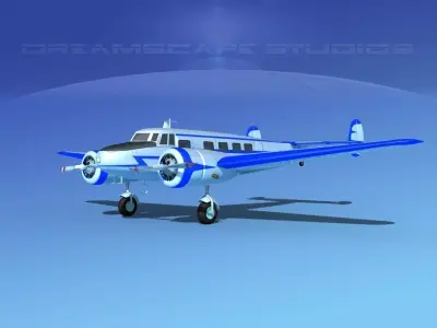 Lockheed L10 Electra Private 1 3D model