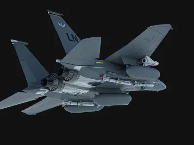 F-15E Strike Eagle Low-poly 3D model