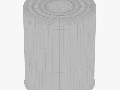 canned food round tin metal aluminium can 03 3D model