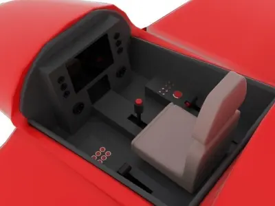 Cp Spaceship Fighter Low-poly 3D model