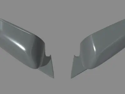 Car Mirror 07 Low-poly 3D model