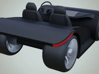 MOUNTAIN CAR Free low-poly 3D model