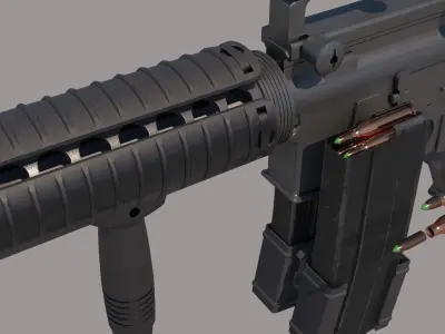 M4A1 Custom Low-poly 3D model