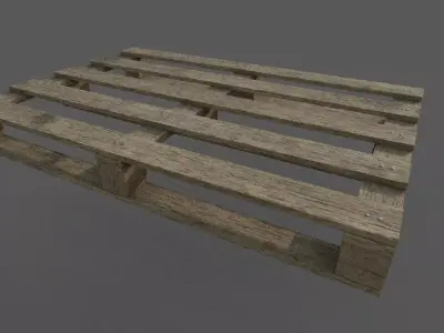 Wooden Pallet 3D model Low-poly 3D model