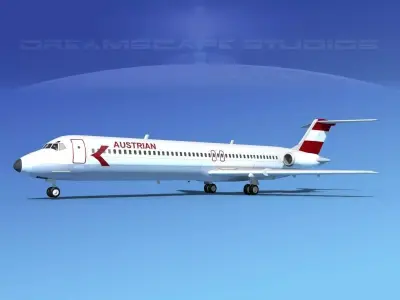 Douglas DC-9-50 Austrian 3D model