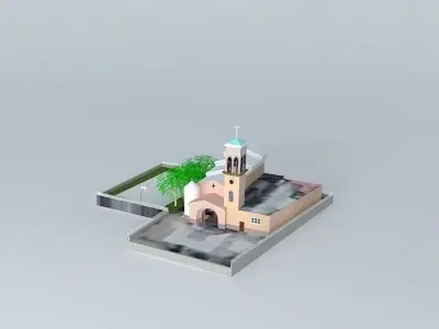 CHURCH OF SAN JUAN BAUTISTA Cerano, GUANAJUATO, MEXICO. Free 3D model