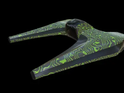 Sci-Fi Military Spaceship - Phenom G12 3D print model