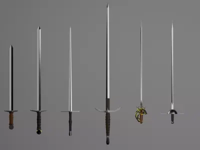 European Swords 01 3D model