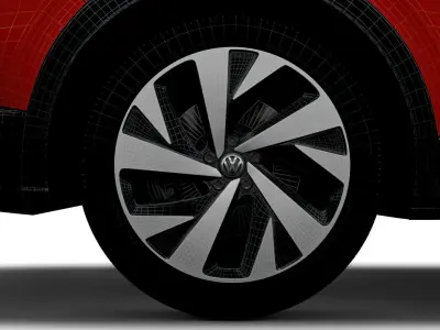 Volkswagen ID4 1st 2021 wheel 3D model