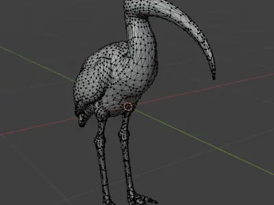 Stork Bird Free 3D model
