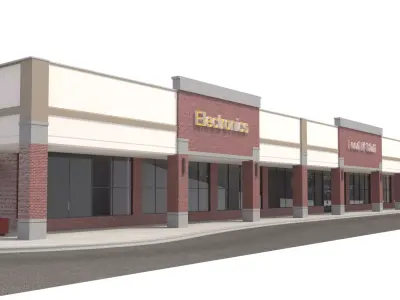 Retail-002 commercial building 3D model