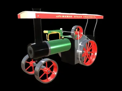 Mamod Steam Tractor Low-poly 3D model