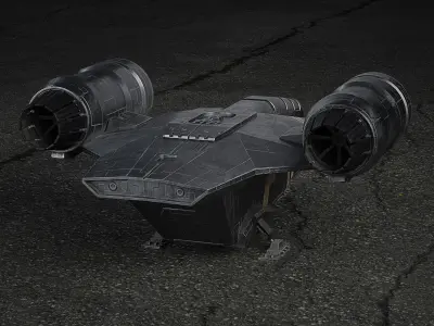 Razor Crest Low-poly 3D model