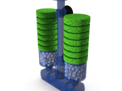 Airlift filter 3D model