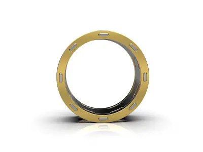 Ring 6 gold wedding band 3D print model
