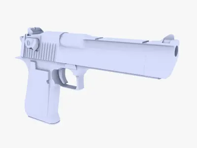 Desert Eagle Pistol Low-poly 3D model 3