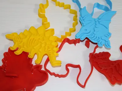 Cookie cutters Dinosaurs 3D print model