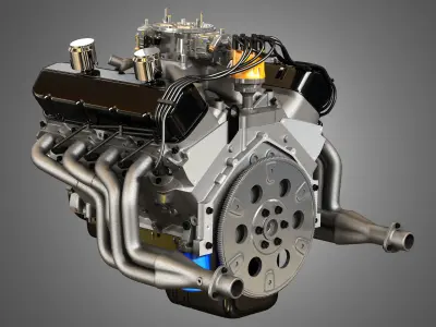 427 Engine - V8 Muscle Car Engine 3D model