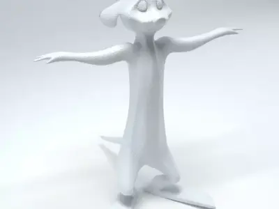 Children room Statue Decor Statue sculpture animal timon Free 3D model