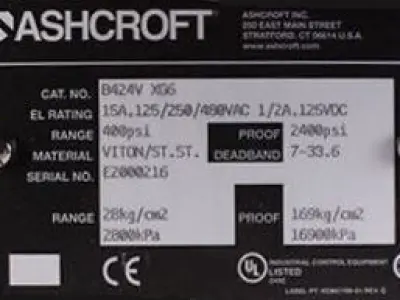 Ashcroft Pressure Switch with isolator 3D model