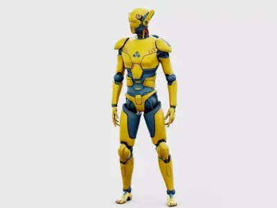 CYBORGTOPIA B-20  Rigged for Unreal Engine - Unity - MIXAMO 3D model