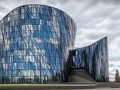 Shopping Mall Exterior 3D Model Deconstructivism design 3D model