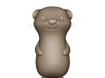 ferret cute animal 3D model