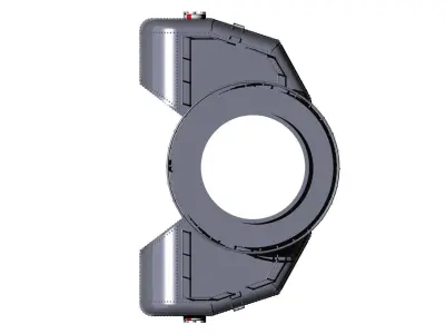 secondary gun barbet rear 3D print model