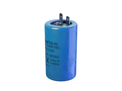Painted Motor Start Capacitor Low-poly 3D model