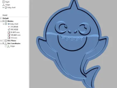 Shark toy mold Free 3D print model