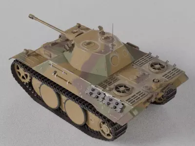 VK1602 Leopard reconnaissance tank 3D model