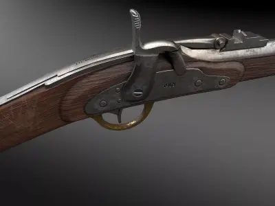 Merrill Model 1863 Low-poly 3D model