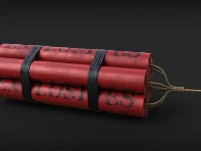 TNT explosive Low-poly 3D model