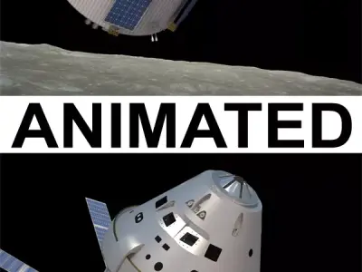 NASAs Orion space craft animated 3D model
