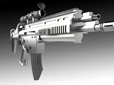 MSBS weapon model Low-poly 3D model