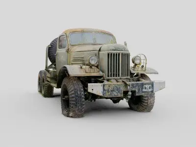 ZIL-157 Soviet multi-purpose military truck 3D model