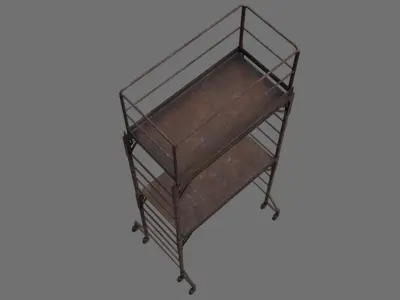 Scaffold 1E Low-poly 3D model