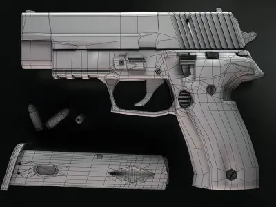 Hand gun Sig-sauer p226 3D model