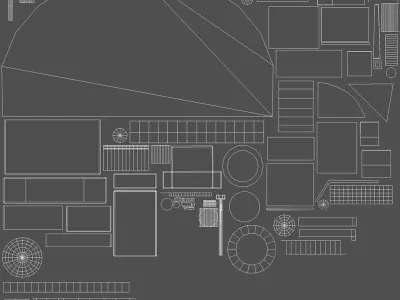 Cockpit Nakajima B5N WWII Aircraft Low-poly 3D model
