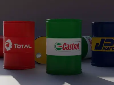 Oil-barrel 3D model 3D model