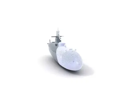 Stealth Submarine model pack Low-poly 3D model