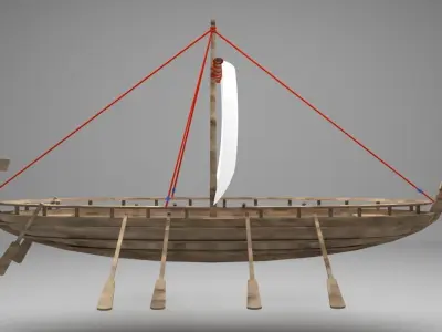 Viking ships 3D model